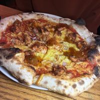 Schicken Tikka Kebab pizza  at The Wood Oven in Newcastle Upon Tyne