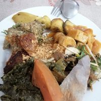 Sample of a plate of food from the buffet. at Kaun Im Yok in Vientiane