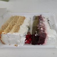 ? cake & black forest cherry cake at Omas Backstube in Vienna