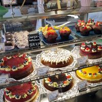 The selection of cakes at Omas Backstube in Vienna