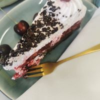 Schwarzwalder kirsch torte at Omas Backstube in Vienna