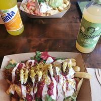 Pink Persia Poutine at Frittenwerk - Ehrenstraße in Cologne