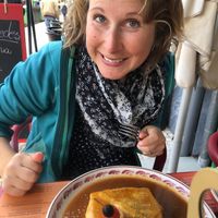 Excited at Santa Francesinha in Porto
