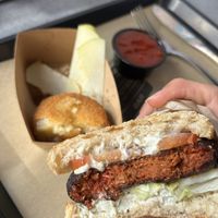 Vincent Vegan Burgerr  at The Potato Bar  in Bruges