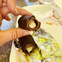 Tahini chocolate truffle (vegan!!!)  at Nafplio Falafel in Nafplion