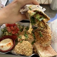 Vegan kebab + nuggets  at Nafplio Falafel in Nafplion