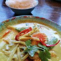Green Thai curry at Rosa's Thai Cafe - Brixton in South West London