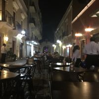 Street seating  at Patroni's in Campeche