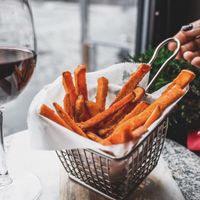 Sweet potato fries are so delicious! at Acqua in New York City