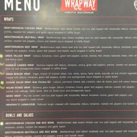 Part of menu  at Wrapway in Charlotte