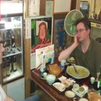 Some of the patrons eating dinner at Sawa in Osaka