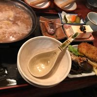 Vegetarian set with rice porridge  at Sawa in Osaka