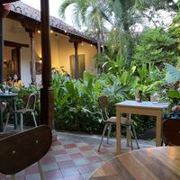Seating area  at The Garden Café in Granada