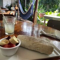 Vegan breakfast burrito   at The Garden Café in Granada