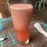 Strawberry lemonadee  at The Garden Café in Granada