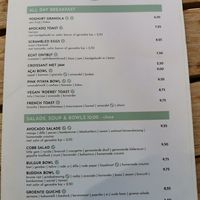 First page of the menu at ECHT in Bergen