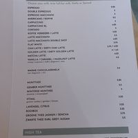 Menu  at ECHT in Bergen