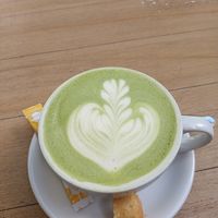 Matcha latte met Sproud at ECHT in Bergen