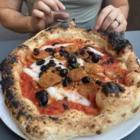 Vegan pepperoni 🍕   at Happy Face Pizza in North London