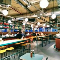 Interior at Happy Face Pizza in North London