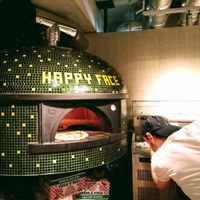 Pizza oven at Happy Face Pizza in North London