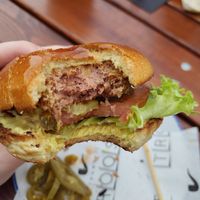 Vegan burger - inside at Brouwerij Troost - Westergas in Amsterdam