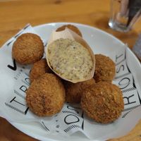 Vegan bitterballen at Brouwerij Troost - Westergas in Amsterdam