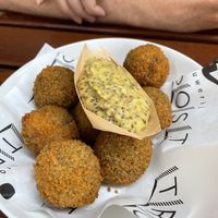 Vegan bitterballen  at Brouwerij Troost - Westergas in Amsterdam