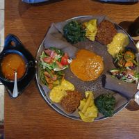 Vegan sharing platter at The Queen of Sheba in London