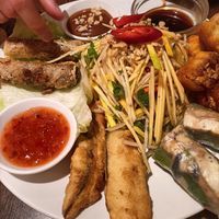 Vegan sharing platter at Sen Viet in London