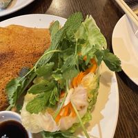 Veg with pancakes   at Sen Viet in London
