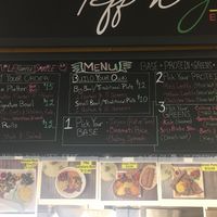 Menu  at Teff N' Greens in Calgary