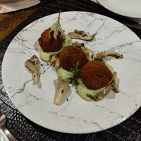 Croquettes with avocado mousse and ginger mushrooms at Il-Mithna in Mellieha