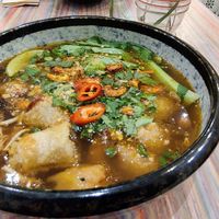 Pho soup at Yummy Bowl in Brussels