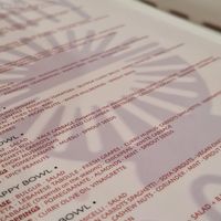 Clearly labeled "vegan" options at Yummy Bowl in Brussels