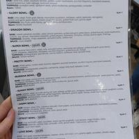 Menu, there is also ice cream, pho, and ramen at Yummy Bowl in Brussels