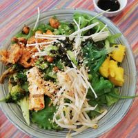 Dragon bowl with tofu instead of egg at Yummy Bowl in Brussels