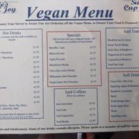 Suzie's Cup of Joy - Vegan Menu 2 at Suzie's Cup of Joy in Cleethorpes