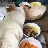 Sri lankan specialty: hoppers with vegan sides. at Sigiriya in Berlin