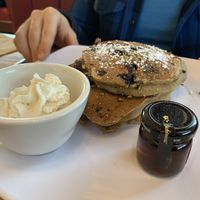 Protein blueberry and pistachio pancakes! Some of the best pancakes I’ve EVER had   at Silver Diner in Elkridge