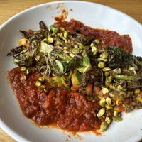 Crispy Brussel sprouts and lentils  at Silver Diner in Elkridge