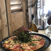 Vegan pizza  at Epiphany's Kitchen in Ghent