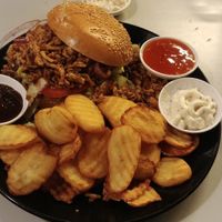 sloppy joe at Hummus Bar in Haifa