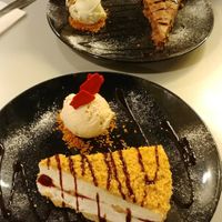 cheese cake at Hummus Bar in Haifa