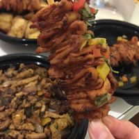 Skewer at Hummus Bar in Haifa