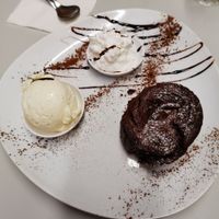 Chocolate Suffle at Hummus Bar in Haifa