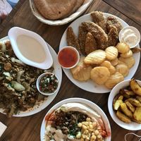 Everything here was so good!! at Hummus Bar in Haifa