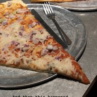 Vegan cheese, garlic & onion  at Lazy Moon Pizza - Colonial Dr in Orlando