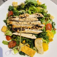 Romaine Salad (order without cheese, sub to balsamic dressing, and add Gardein protein): honestly not enough flavor to make this worth it    at Yard House in Houston
