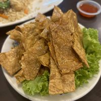 Fried tofu skin   at Tanny Vegetarian House in Penang